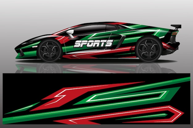 Sport car wrap design