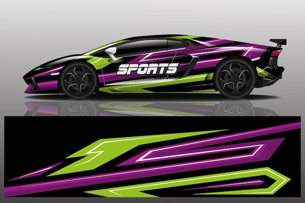 sport car wrap design