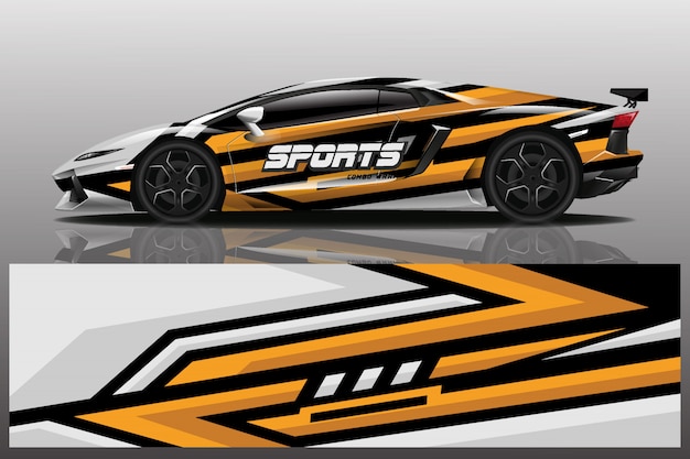 sport car wrap design