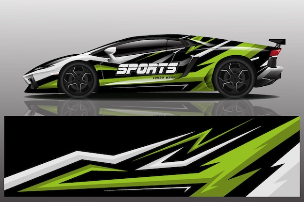 Vector sport car wrap design