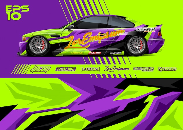 Sport car wrap designs