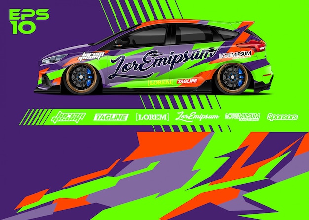 Sport car wrap designs