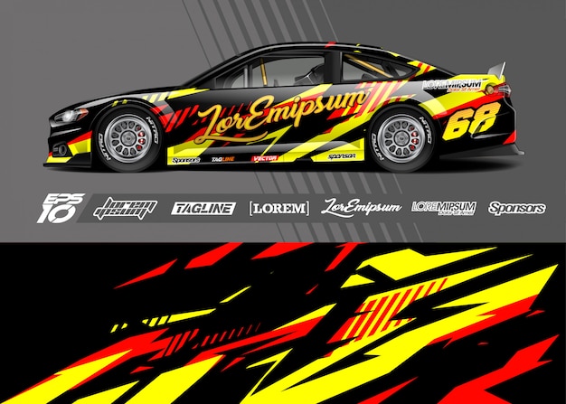 Sport car wrap designs