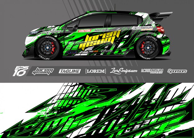 Sport car wrap designs