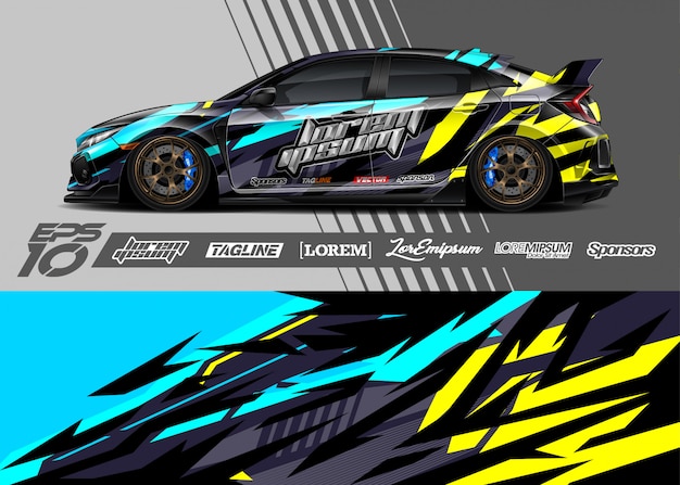 Sport car wrap designs