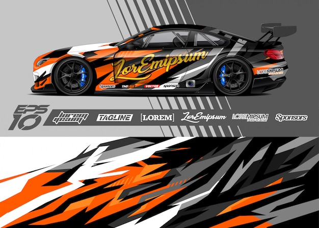 Sport car wrap designs