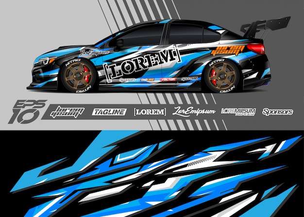 Sport car wrap designs