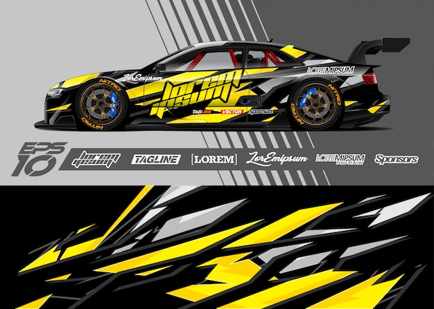 Sport car wrap designs