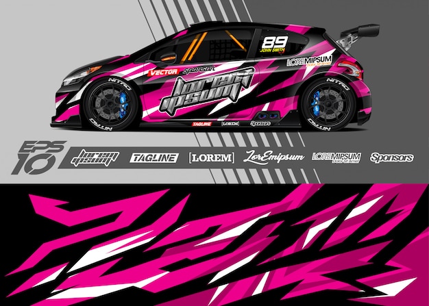 Sport car wrap designs