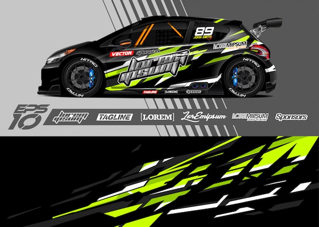 Sport car wrap designs