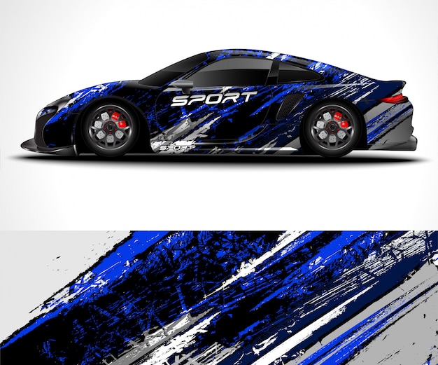 Sport car wrap-ontwerp en voertuigkleuren