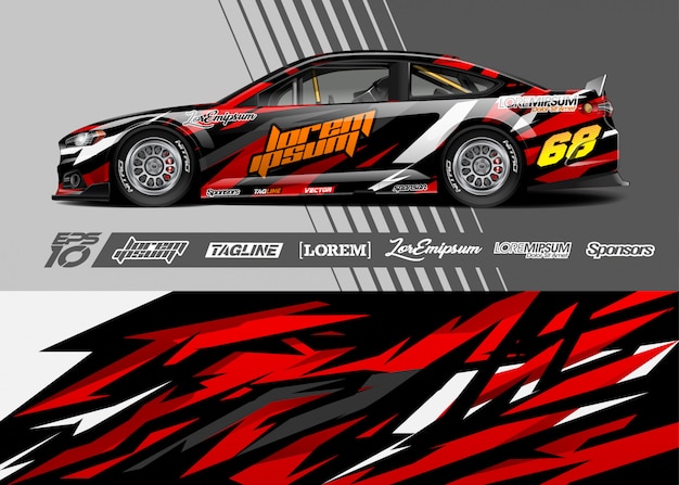 Sport car wrap ontwerpen