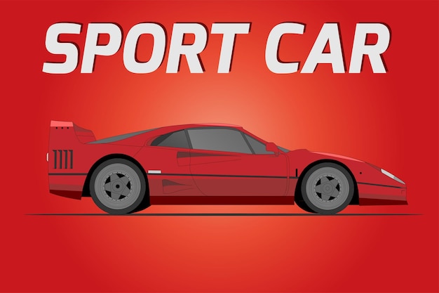 Vettore sport auto