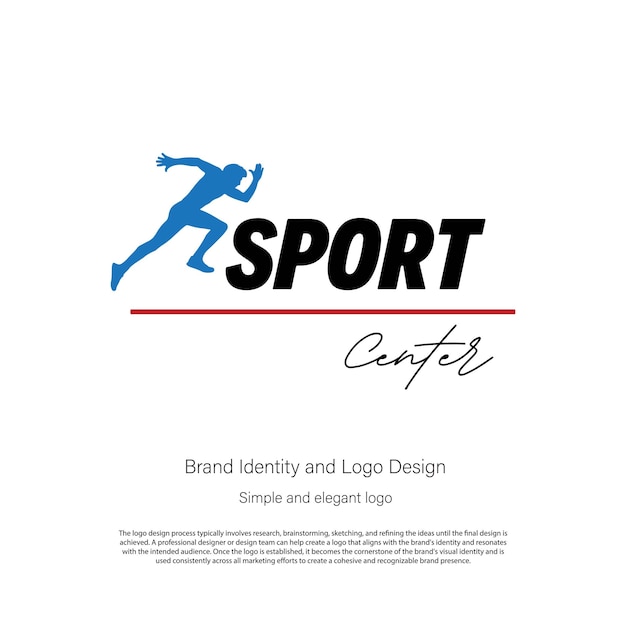 Vector sport center logo design for gym brand