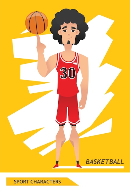 Sport characters basketball player