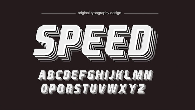 Vector sport creative font design vector