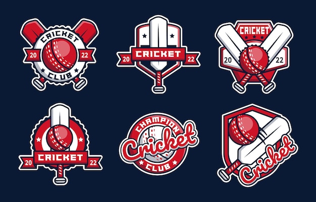 Vector sport cricket logo-collectie