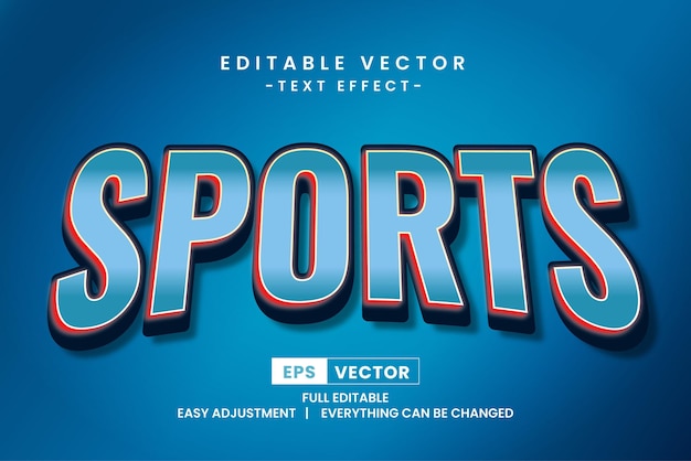 Sport day event vector text effect editable