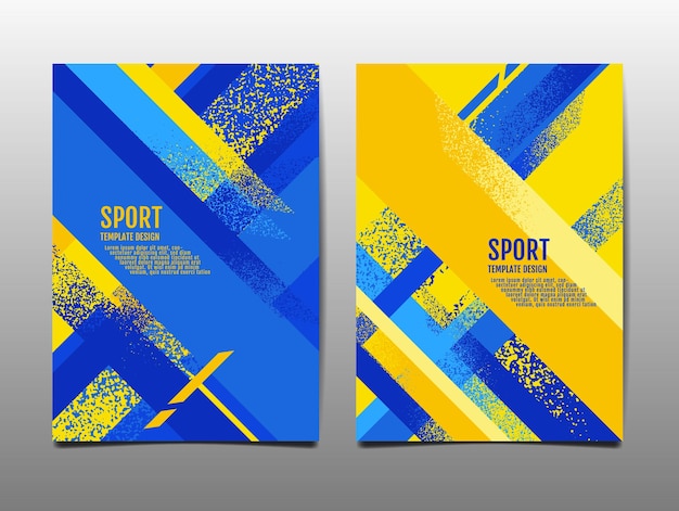 Sport design modello di layout design sport colore di sfondo bandiera ucraina