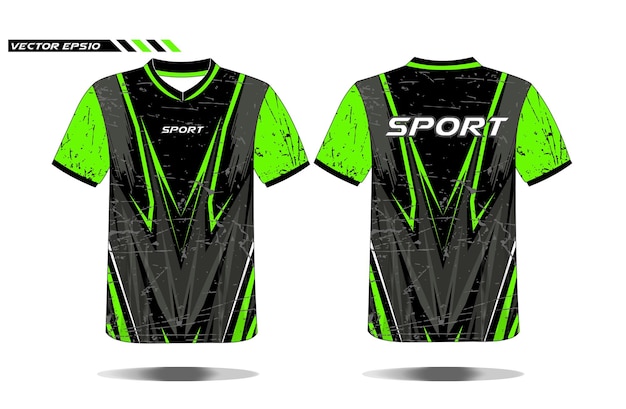 sport design for racing jersey green color