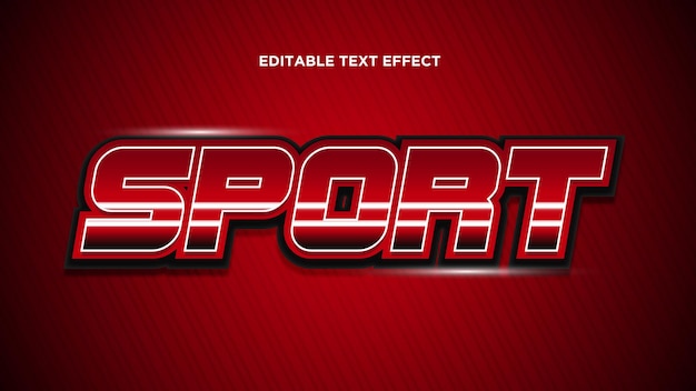 Vector sport editable text effect style template free vector