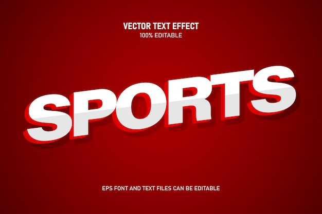 Vector sport editable text effect trending style modern