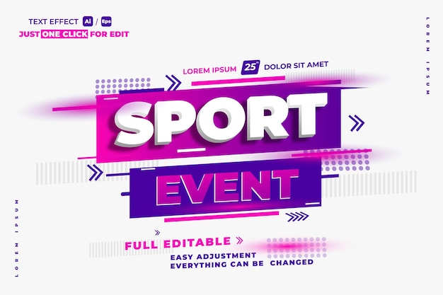 Sport Event Editable Text Effect