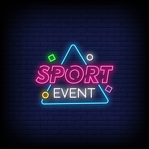Sport Event Neon Signs Style Text 