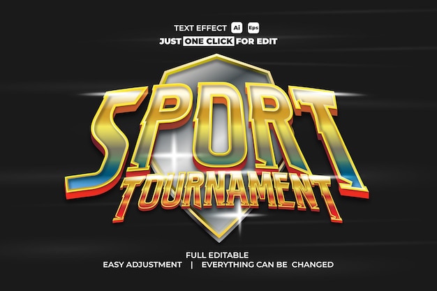 Sport Event Vector Text Effect Editable