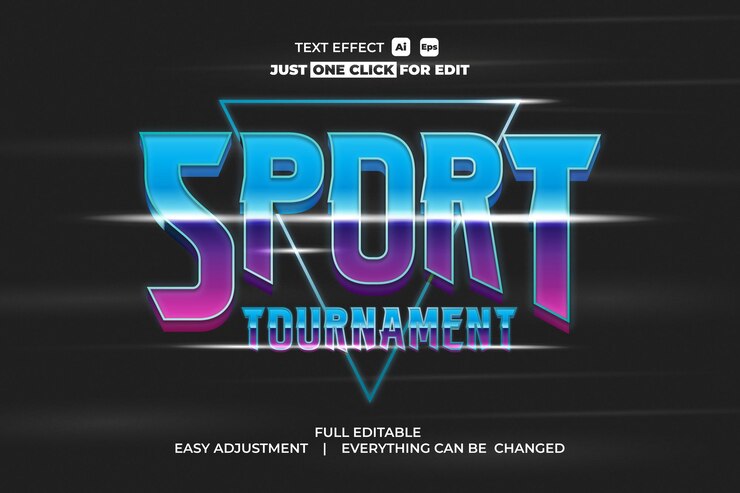 Sport Event Vector Text Effect Editable