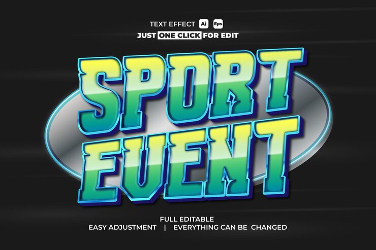 Sport Event Vector Text Effect Editable