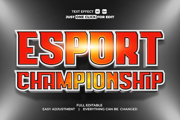 Vector sport event vector text effect editable