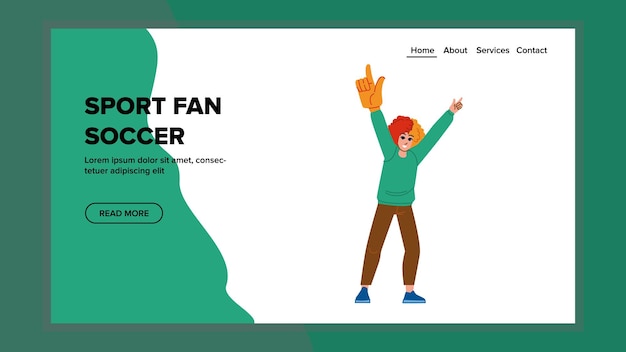 Sport fan soccer vector