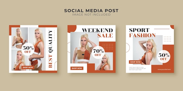 Sport fashion social media post template