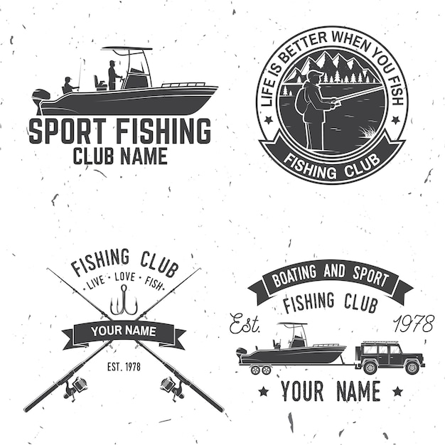 Vettore club di pesca sportiva illustrazione vettoriale