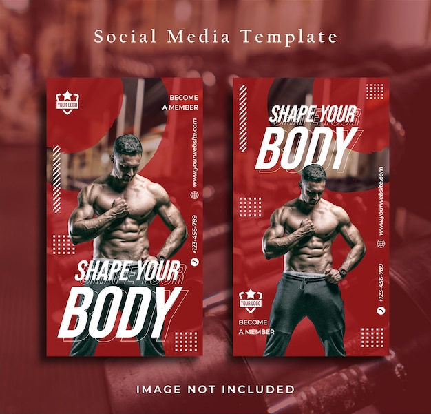 Vector sport flyer social media post instagram story template background premium vector