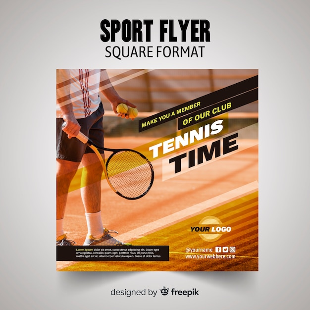 Vector sport flyer template