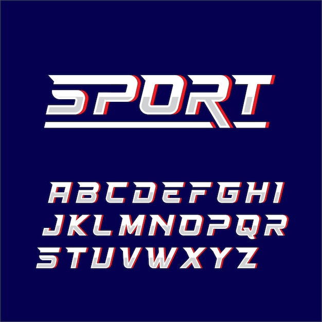 Спортивный Шрифт | Премиум Векторы