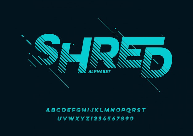 Sport future curve, wave modern alphabet fonts