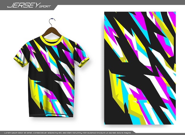 Sport geometrische race jersey ontwerp illustratie