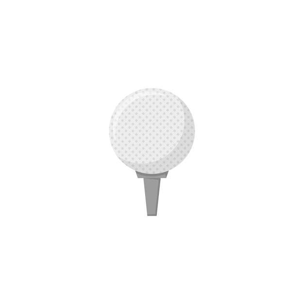 Sport golf ball flat on white background