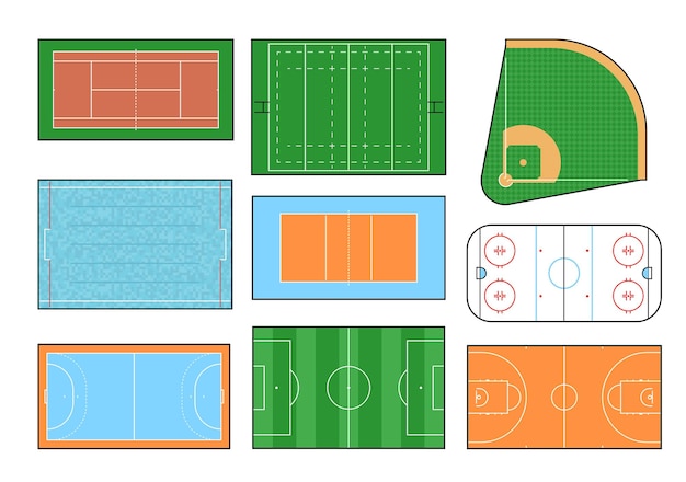 Campo sportivo pista di pattinaggio e piscina