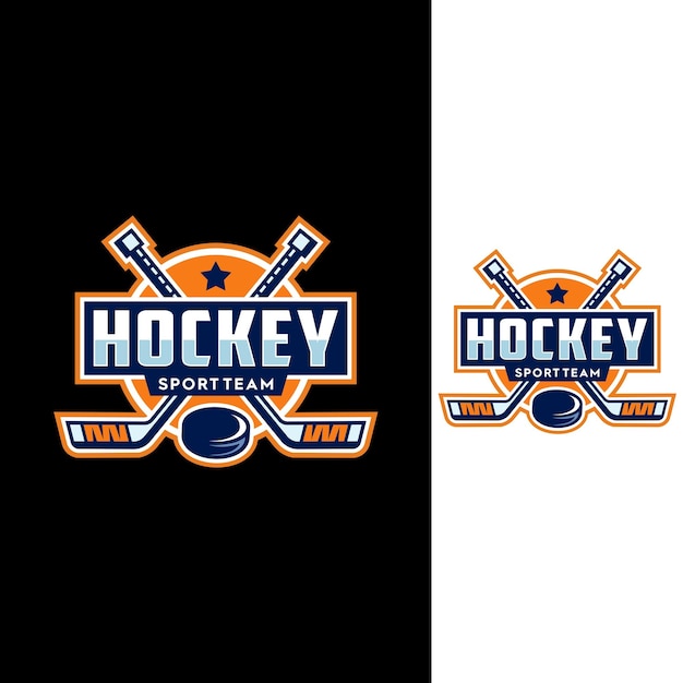 sport hockey vector grafische sjabloon. ijs sporttoernooi in badge embleem stijl illustratie.