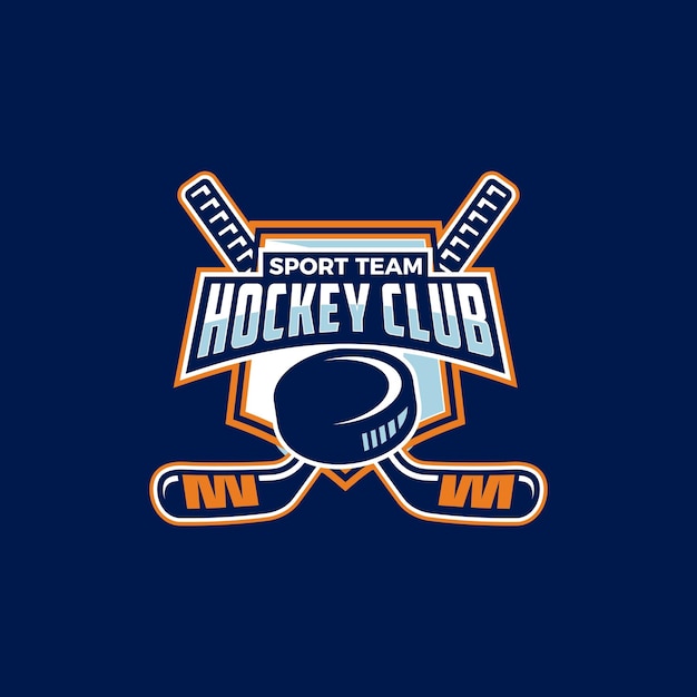 Sport hockey vector graphic template. ice sport tournament in badge emblem style illustration.