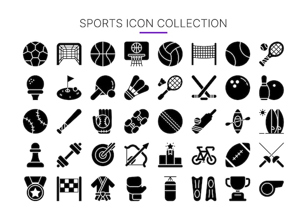 Vector sport icon collection geschikt voor web en apps icoon presentatie en sociale media