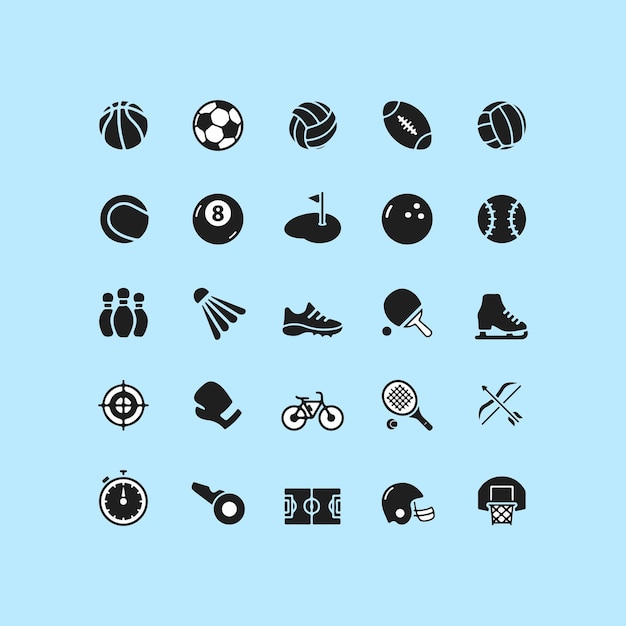 Sport icon set vector