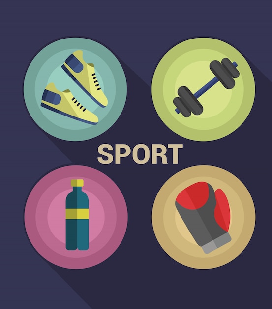 Sport iconen vector