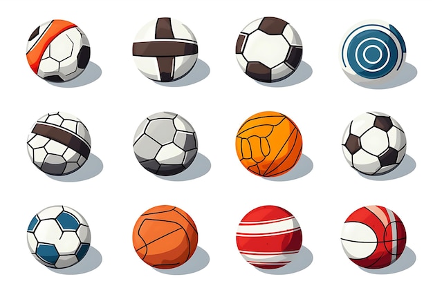 Vector sport illustrations different balls