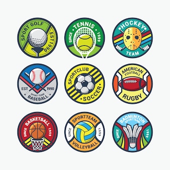 Sport logo internazionale vettoriale