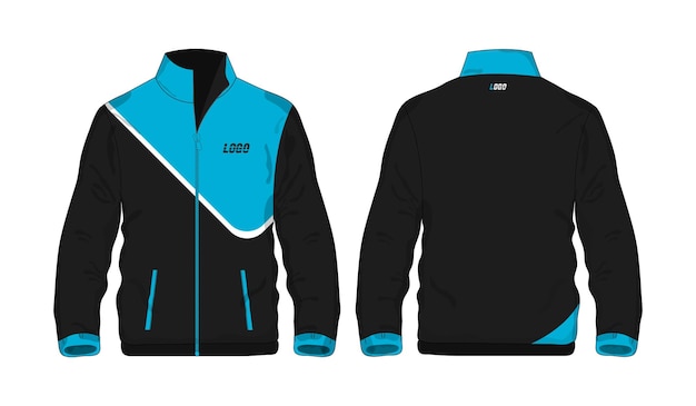 Sport Jacket Blue and black template for design on white background. Vector illustration eps 10.